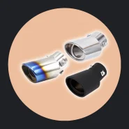 Ponteira Escapamento Universal para com Ponta Curva Esportiva Inox