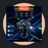 2025 Bluetooth Transmissor Fm Carregador USB de Rádio para Carro