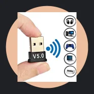 Adaptador USB Bluetooth 5.0 Receptor Wireless Áudio para Pc