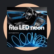 Fita LED Neon Automotiva 5 Metros Ou 2 para Painel