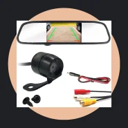 Retrovisor Visor Espelho Tela Lcd Veicular Câmera de Ré