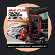 Carregador de Bateria Automotivo Inteligente 12 V Display Digital