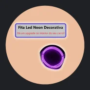 Fita de LED Neon Painel Interior Carro Decoração Automotiva 12v