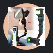 Suporte Celular Retrovisor 360 Graus Multifuncional Ajustável