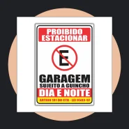Placa Proibido Estacionar