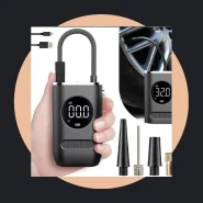Mini Compressor Ar Portátil Recarregável Digital USB Calibrador