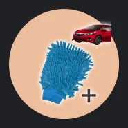 Luva +5 Pano de Microfibra Kit Lavagem Automotiva Lavar Carro