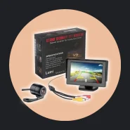 Kit Tela Retrovisor 4.3 Fixa Mais Câmera de Ré