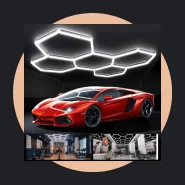 Luminária LED Colmeia Hexagonal, Opções 5 Ou 14 Células 6500k