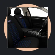 Capa de Banco Automotivo Ford para Carro Tecido Grosso Diamantado