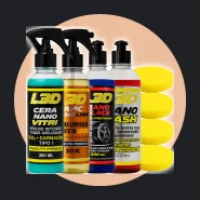 Cera Automotiva L3d Pneu Pretinho Shampoo Automotivo Limpador