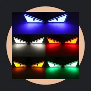 Uq 2 Pçs LED Olho do Diabo Luz da Placa
