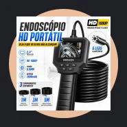 Endoscópio Boroscópio Sonda Câmera Diagnóstico Automotivo 1 3 5m