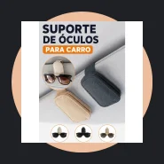 Suporte de Óculos para Carro Porta Clipe Magnético em Courino