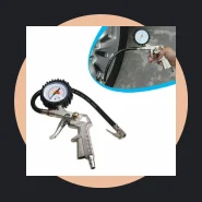 Calibrador e Inflador de Pneus Profissional com Manômetro 220 Psi