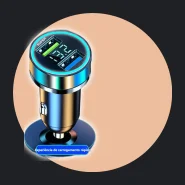 Carregador de Carro Turbo 240w Super Rápido de Contagem Dual