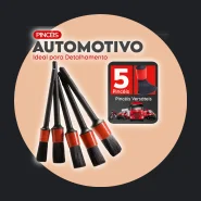 5 Pincéis Detalhamento Automotivo Lavagem Interior Roda Motor