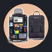 Organizador de Banco de Carro com Bolso Transparente para Tablets