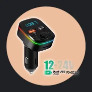 Carregador USB Turbo Pd 20w Carro Type-c Transmissor Receptor Fm
