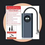 Mini Compressor de Ar Portátil Recarregável Digital USB Calibrador