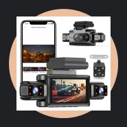 Dashcam 4 Câmeras 360° Wifi Full HD 1080p Gravador Veicular