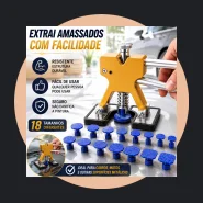 Kit 18 Peças Ferramentas de Reparo de Amassados sem Pintura
