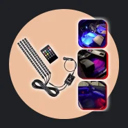 Luz LED Neon RGB Cores Ambiente Interno Automotivo Tuning