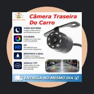 Câmera Ré Automotiva 8 Leds Ré Visão Noturna para Multimidia