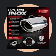 Ponteira para Carro Escapamento Esportiva Automotivo Inox Modelo