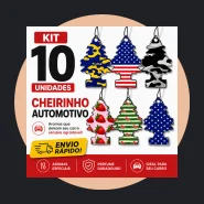 Kit 10 Cheirinho de Carro Aromatizador Automotivo Pinheiro