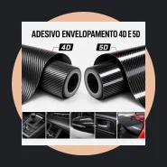 Lp94 Adesivo Envelopamento Automotivo Fibra de Carbono 4d e 5d