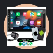 Multimídia 7 Polegadas Carplay e Android Auto sem Fio