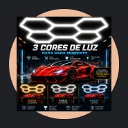 3 Em1 Ajustes de Cor Luminária Garagem LED Colmeia 5