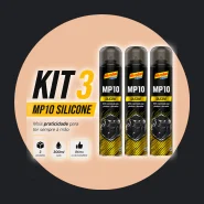 Kit 3 Silicone Spray Automotivo Mundial Prime 300ml Painel Plástico