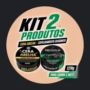 Kit Cera de Abelha 120g Espelhamento Cerâmico Renove Brilho