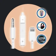 Cabo Auxiliar P2 para Iphone Som Automotivo Adaptador 1m