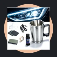 Kit 100ml Copo de Polimento Revitalizador de Vidro de Farol