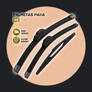 Jogo Palhetas Limpador de Parabrisa Dianteiro Traseiro Silicone