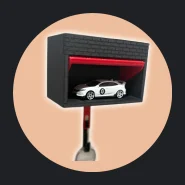 Porta Chaves Garagem 3D para Carro Porta-chave Decorativo de Parede