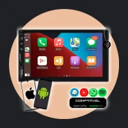 Multimídia 7 Polegadas Carplay Androidauto com Espelhamento
