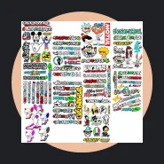 Cartela de Adesivos Carro, Moto, Bike, Skate