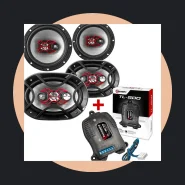 Kit Fácil Bravox Módulo Taramps Tl500 Som Automotivo 4 Alto-falantes