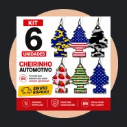 Kit 6 Cheirinho de Carro Aromatizador Automotivo Pinheiro Perfumado