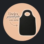 Lixeira Automotiva Personalizada com Nome Lixinho de Carro em Couro