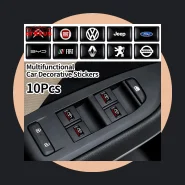 [atreus] 10pçs Adesivo Logo Carro 3D Quadrado