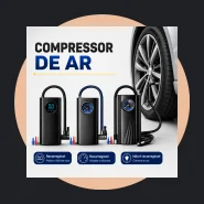 Compressor Detector de Ar Portatil Recarregavél com Fio sem Fio