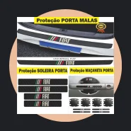 Kit Automotivo Soleira Fiat Protetor de Maçaneta de Porta Malas