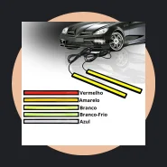 Par Barra Fita LED Drl Flexível Farol Auxiliar 17cm 12v