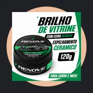 Cera Carnaúba Automotiva Renove 120g Brilho Profundo, Toque Liso