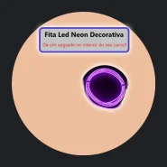 Fita de LED Neon Painel Interior Carro Decoração Automotiva Tunning